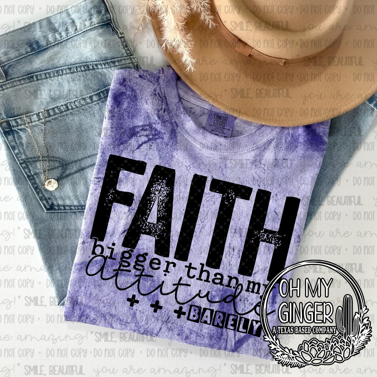 Faith Bigger Than My Attitude — bold faith-bigger-than-my-attitude lettering with stars
