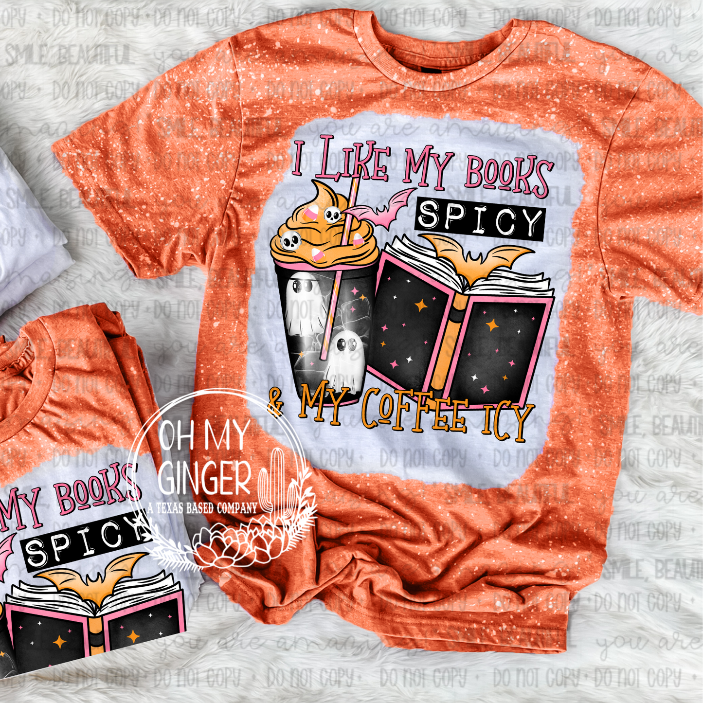 I Like My Books Spicy and My Coffee Icy Halloween