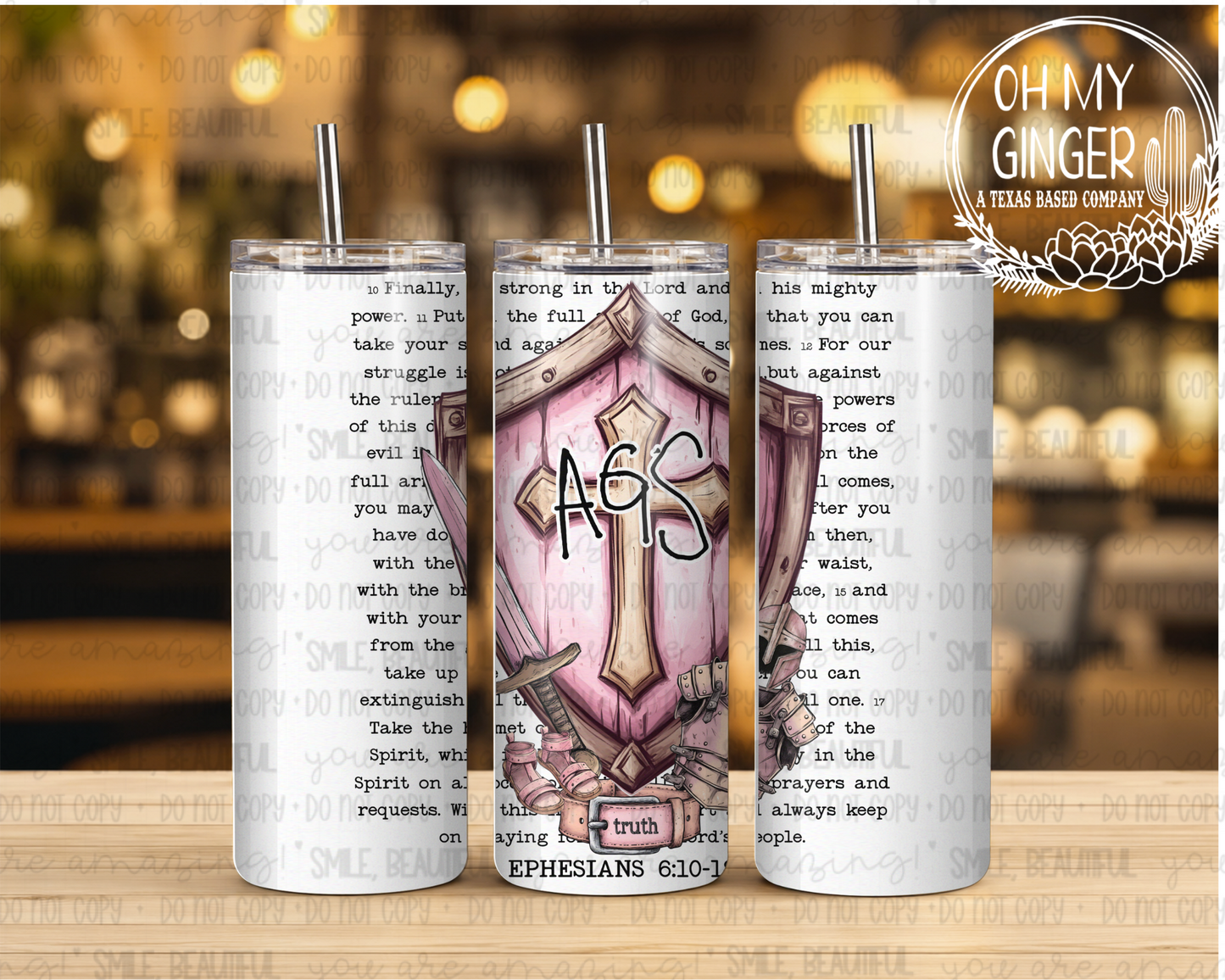 AGS Shield Pink 20oz Tumbler