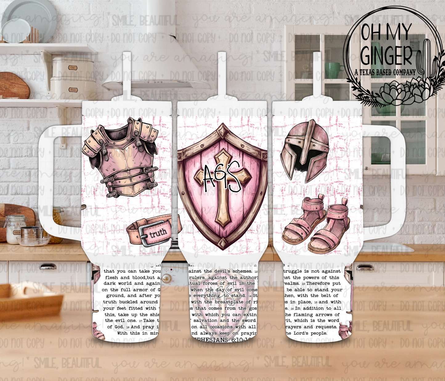 AGS Pink Shield 40oz Tumbler