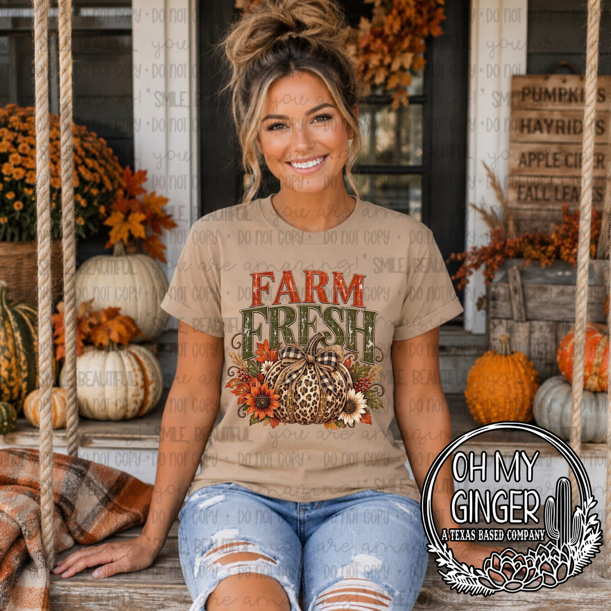 Farm Fresh Leopard Pumpkin — farm-fresh lettering with pumpkins and leopard details