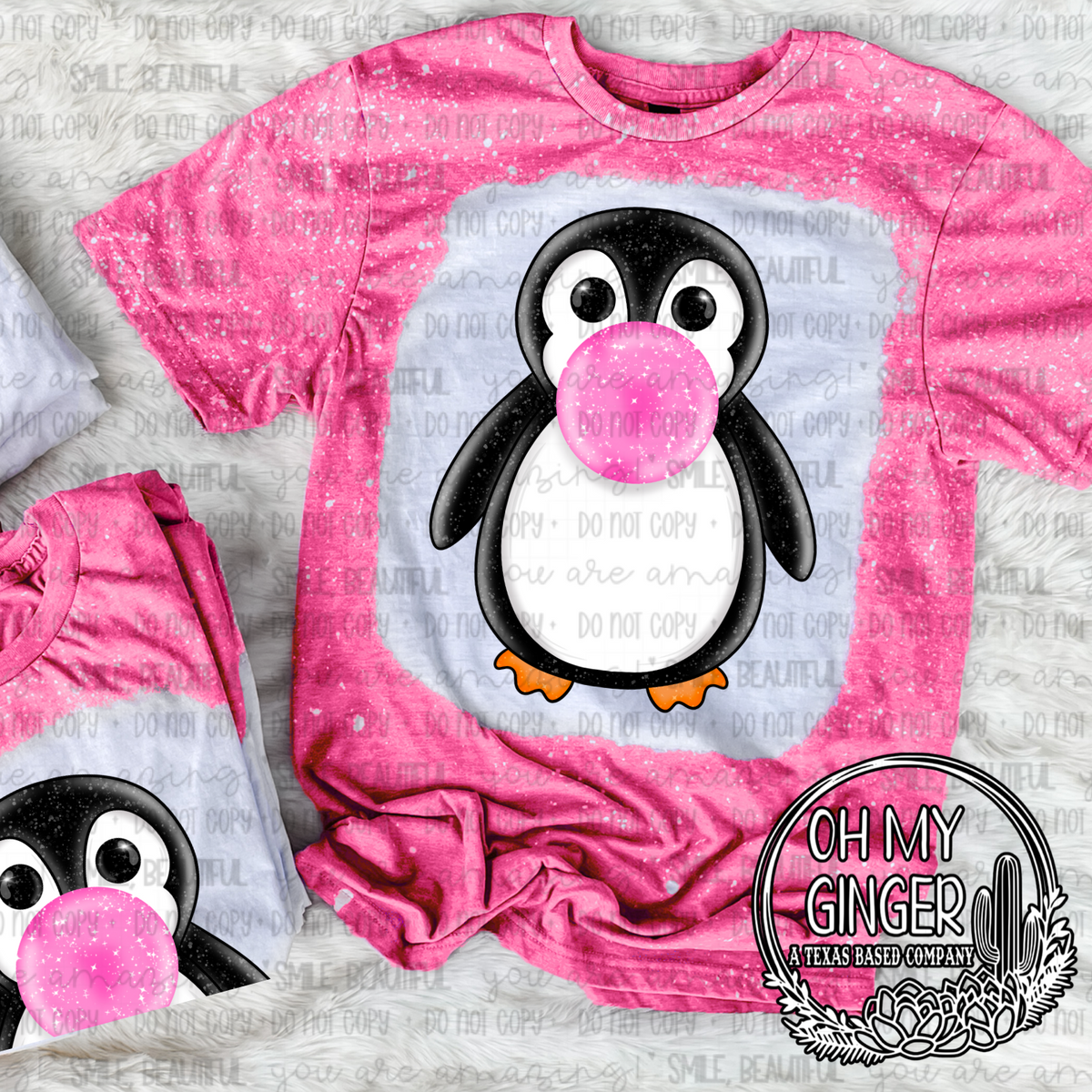 Penguin Bubblegum — a cartoon penguin blowing pink bubblegum