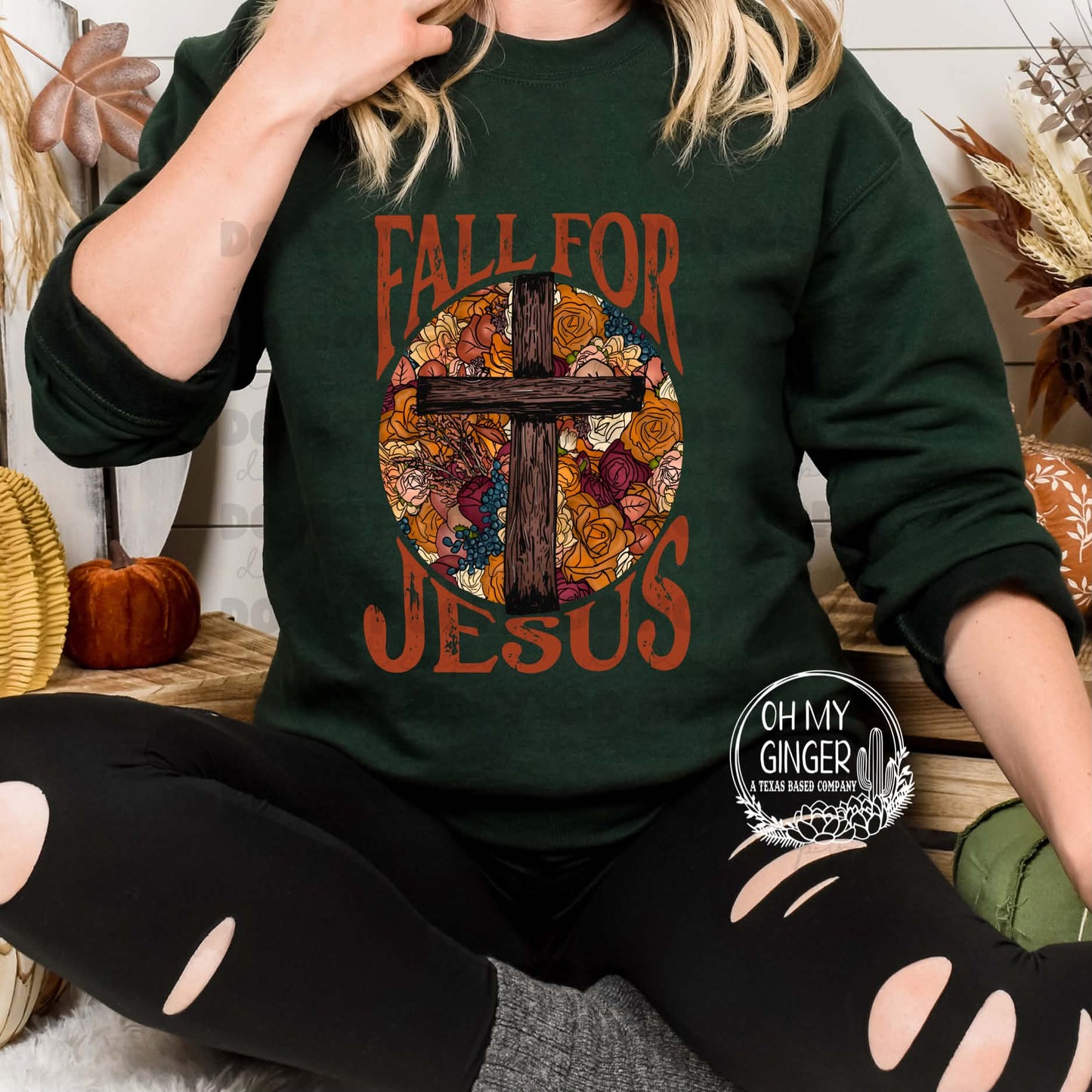 Fall For Jesus - (Wooden Cross)