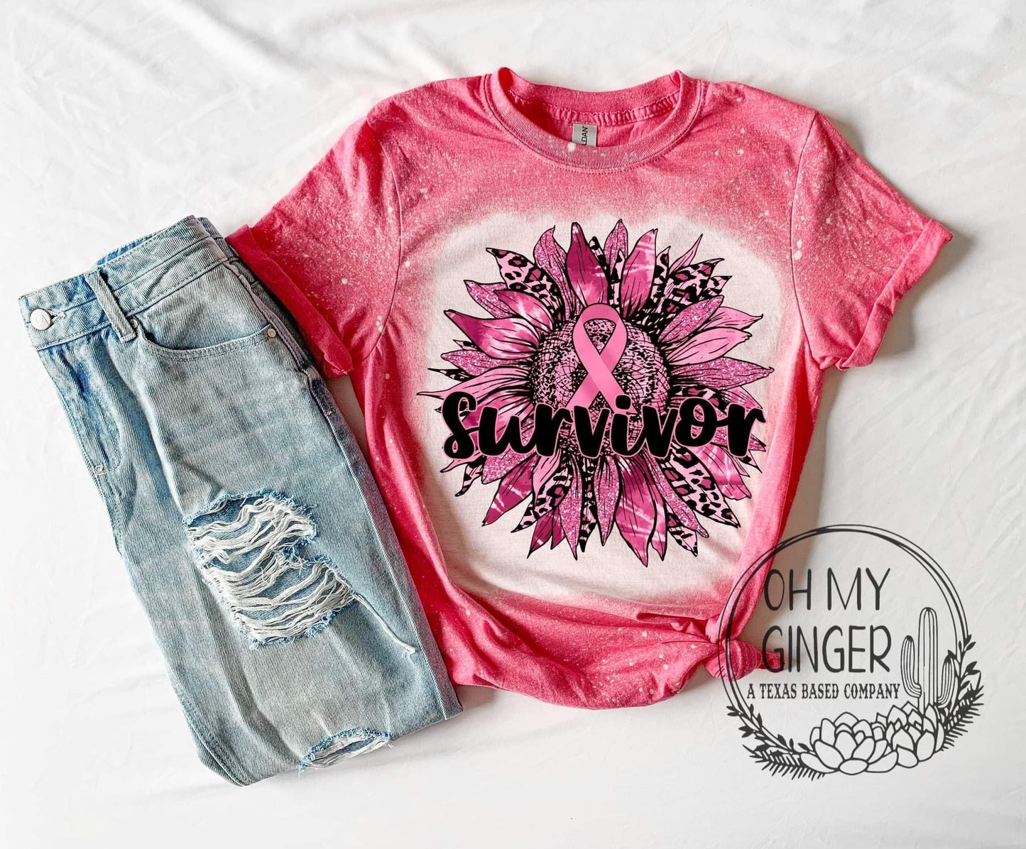 Breast Cancer Survivor - Sunflower Awareness Ribbon