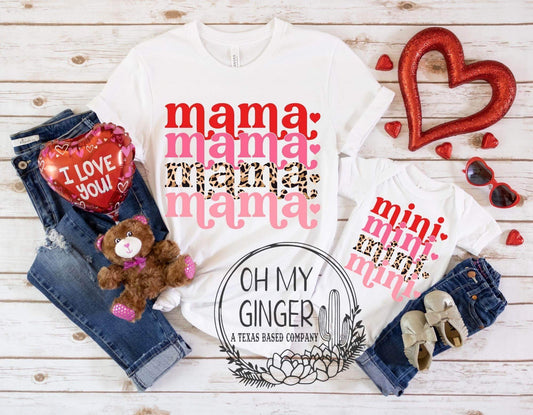 Mama x4 - pink & leopard