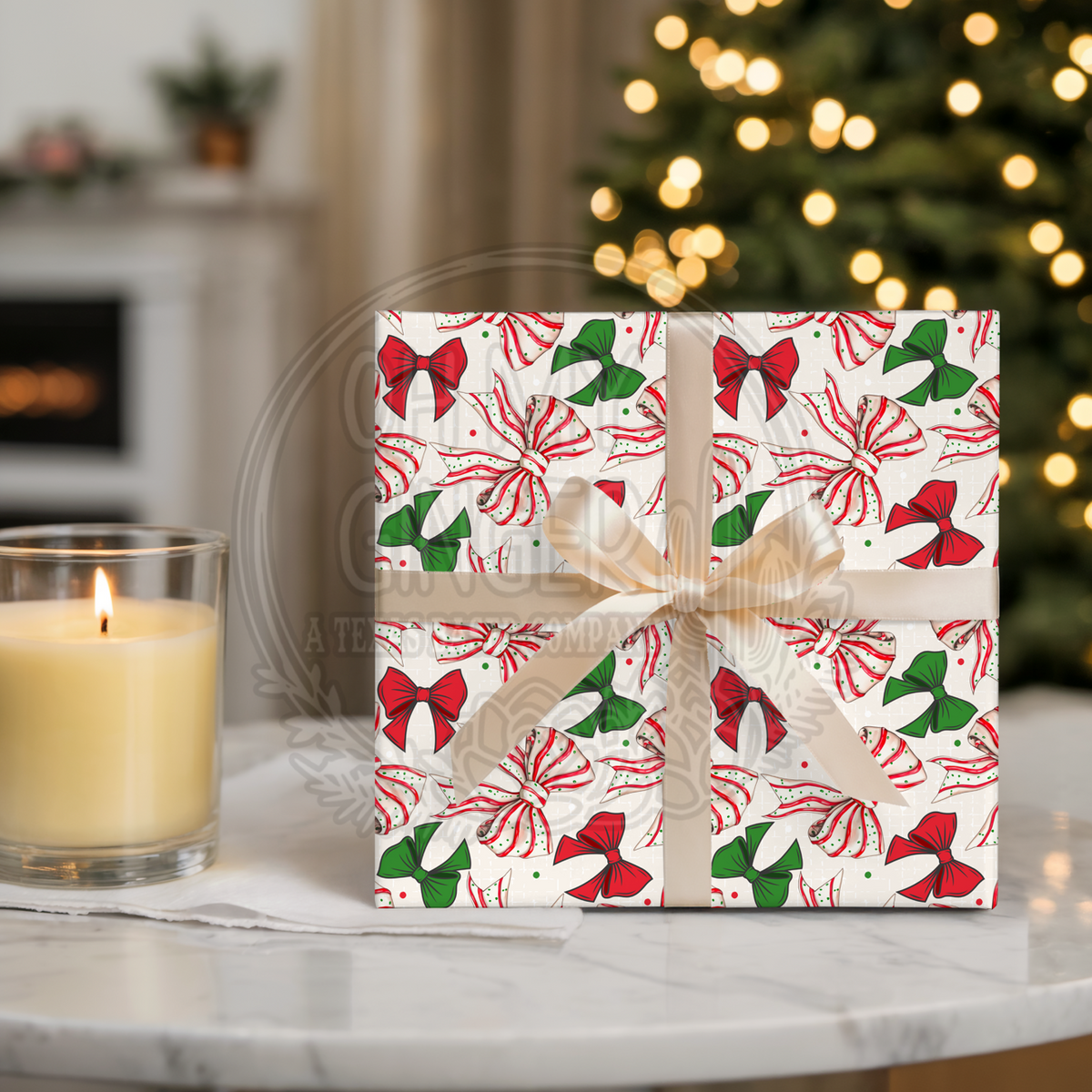 Christmas Bows Wrapping Paper