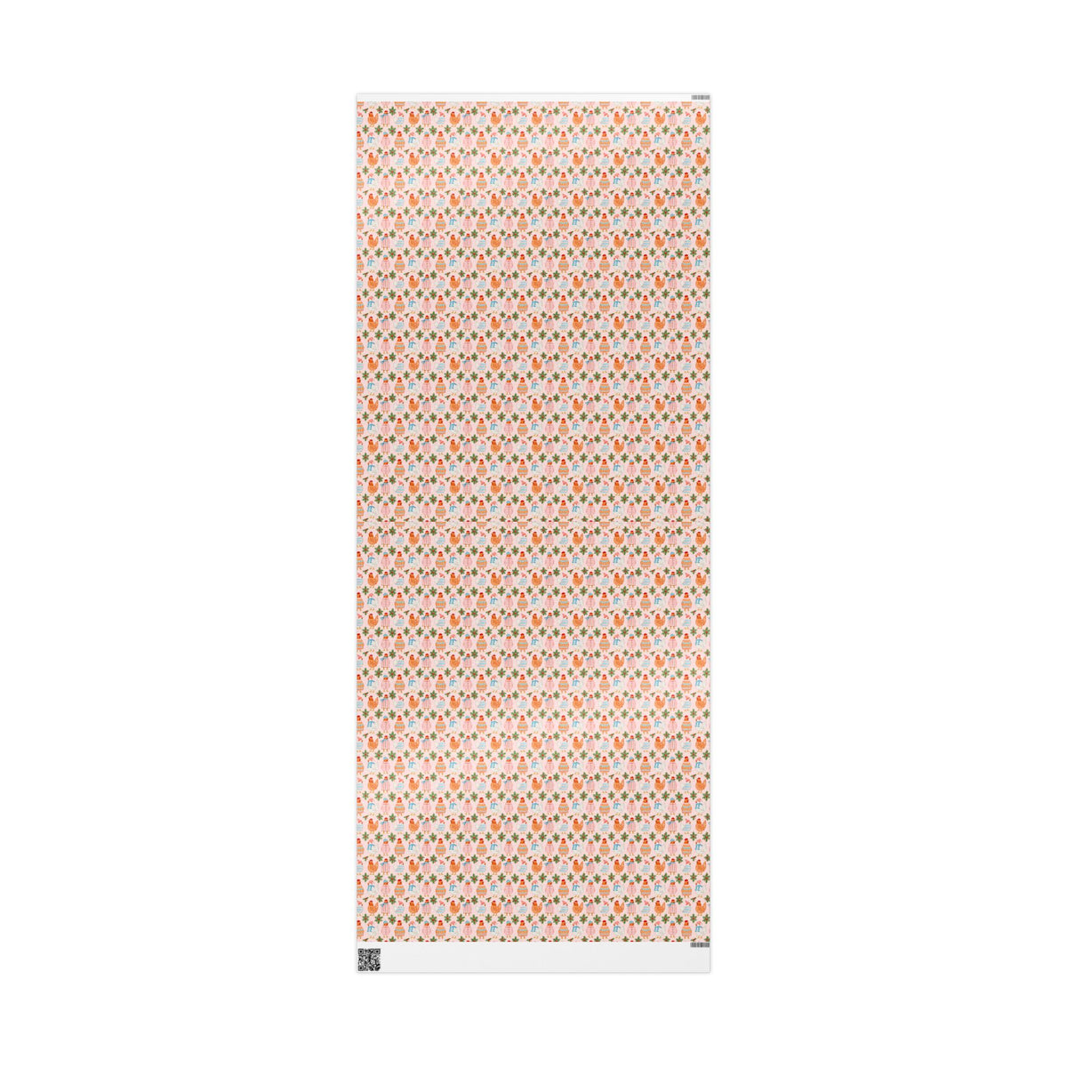 Christmas Chicken Wrapping Paper, Pink Holiday Gift Wrap with Chickens in Sweaters, Cute Farmhouse Christmas Paper