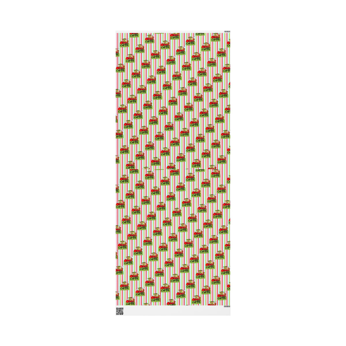 Merry Who Custom Wrapping Paper Christmas Wrapping Paper, Custom Name Striped Gift Wrap, Whoville Holiday Presents