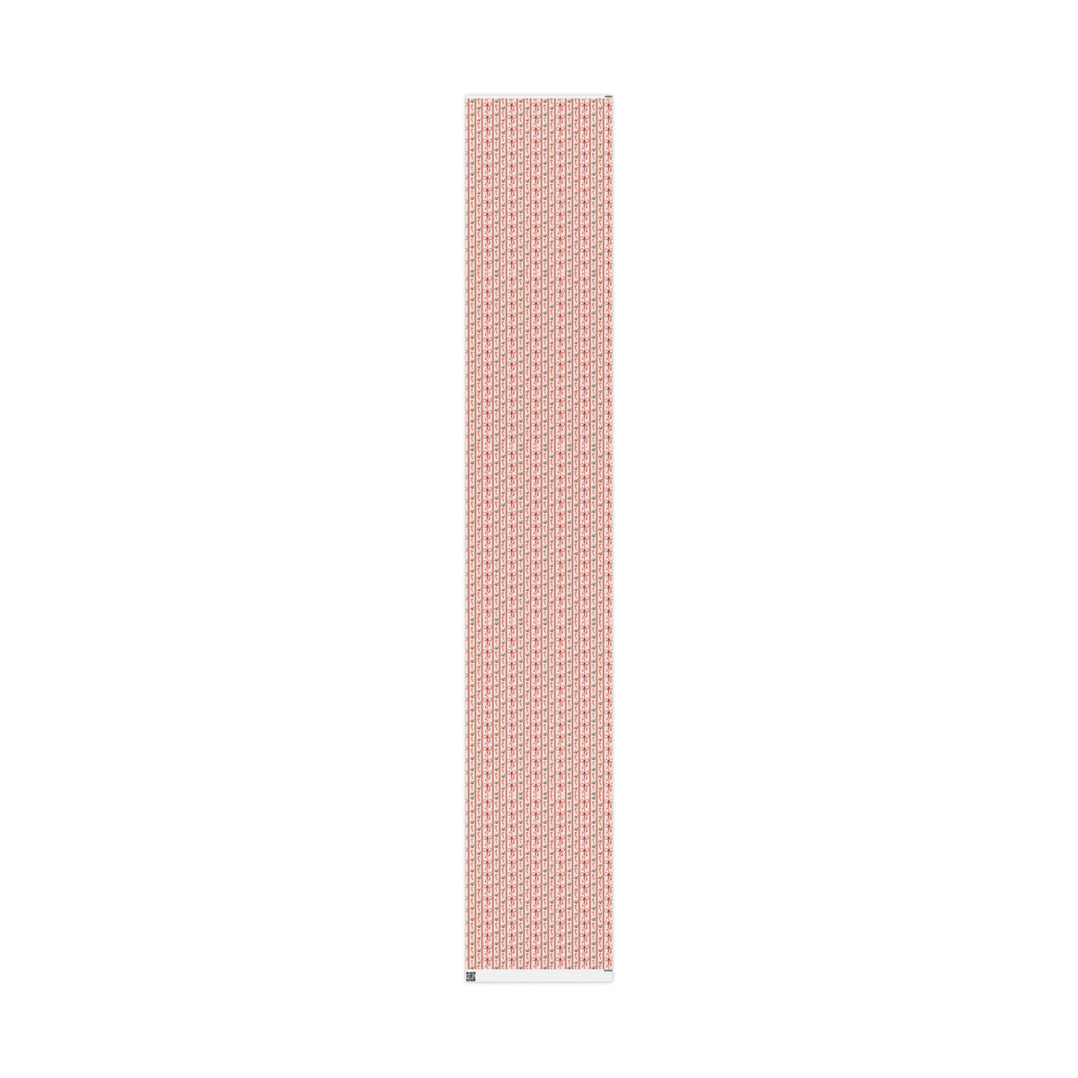 Pink Candy Cane Christmas Wrapping Paper, Red Bows & Holly, Striped Coquette Holiday Gift Wrap
