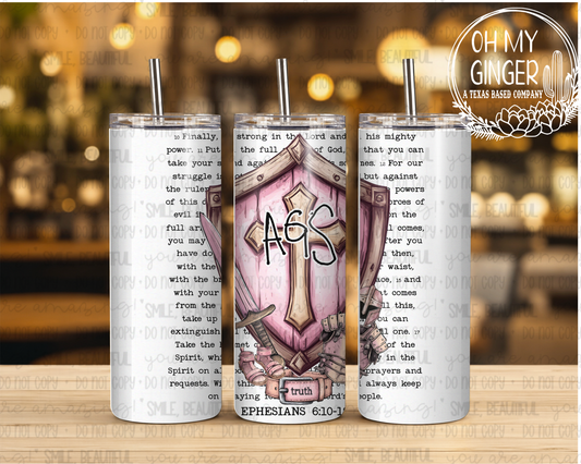 AGS Shield Pink 20oz Tumbler