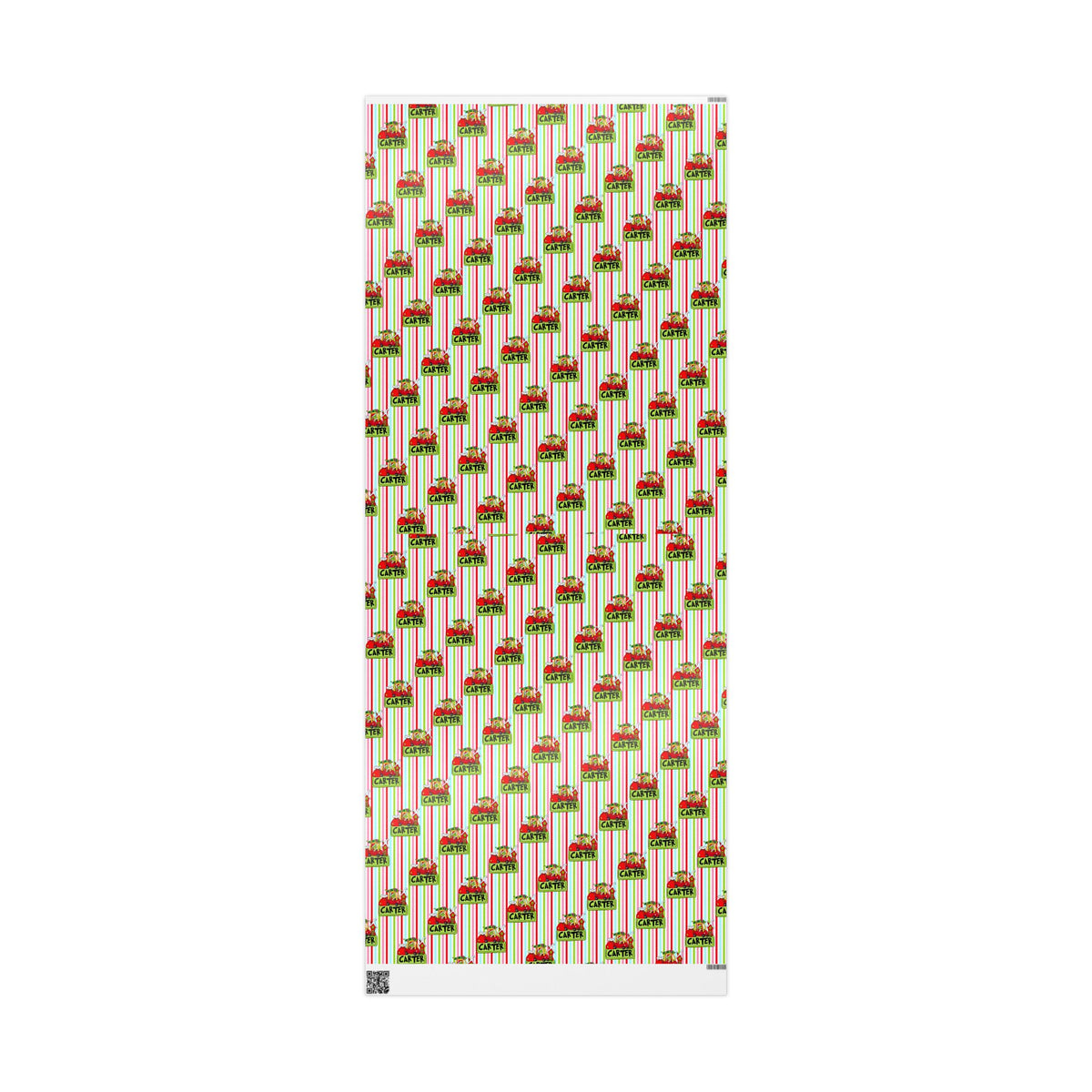 Merry Who Custom Wrapping Paper Christmas Wrapping Paper, Custom Name Striped Gift Wrap, Whoville Holiday Presents