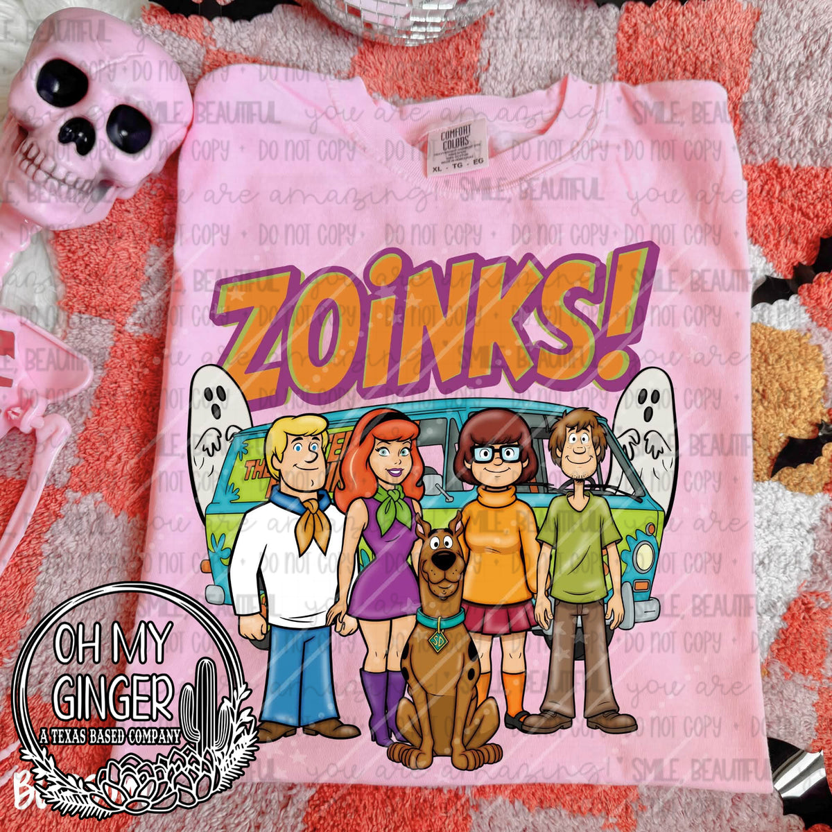 Zoinks design featuring a playful mystery-solving cartoon-inspired Zoinks design by Oh My Ginger