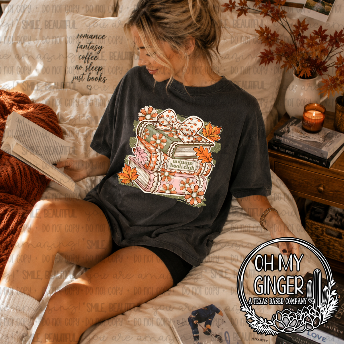 Autumn Book Club — an autumn-themed book stack and book-club lettering