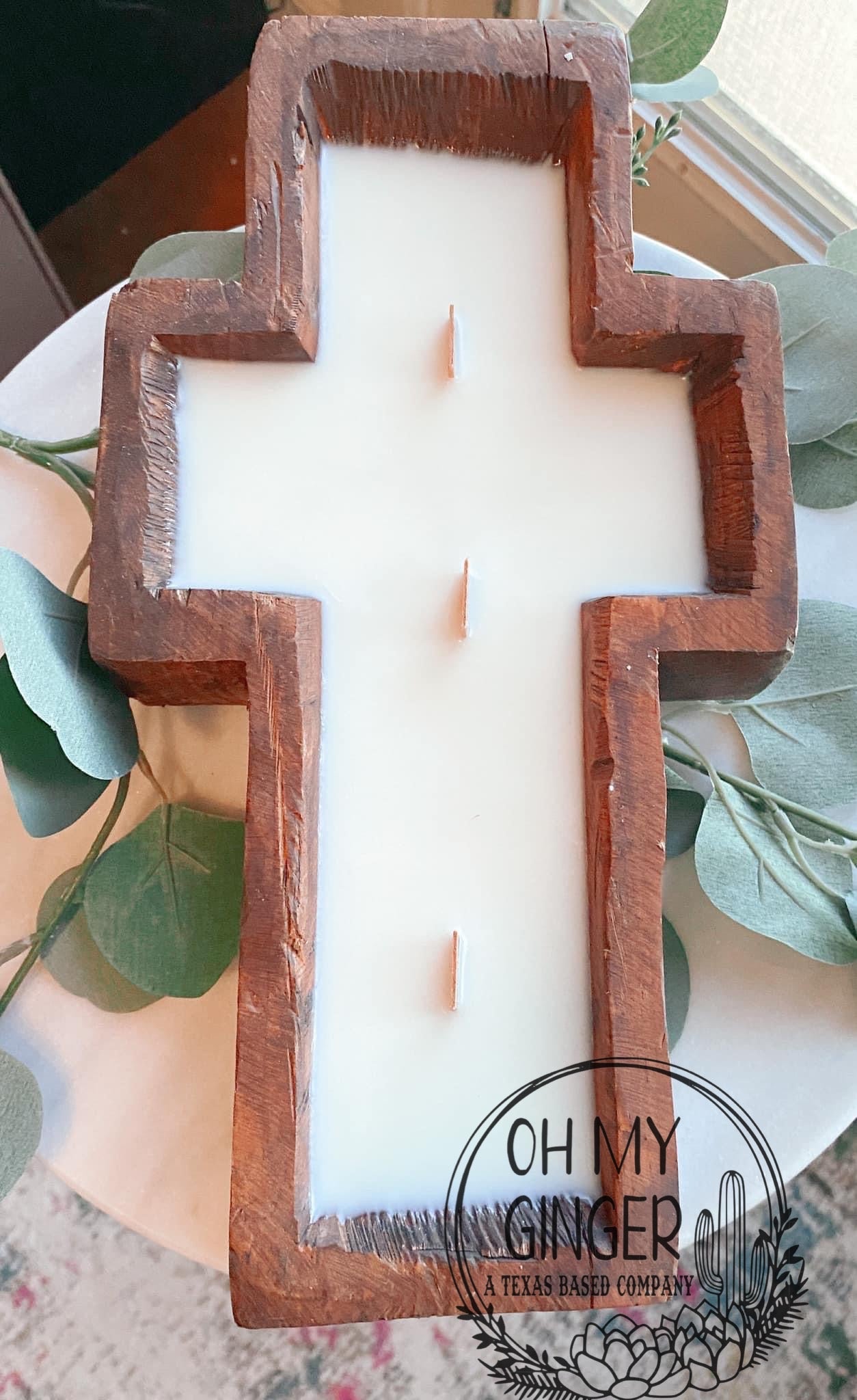 Cross Dough Bowl Candle