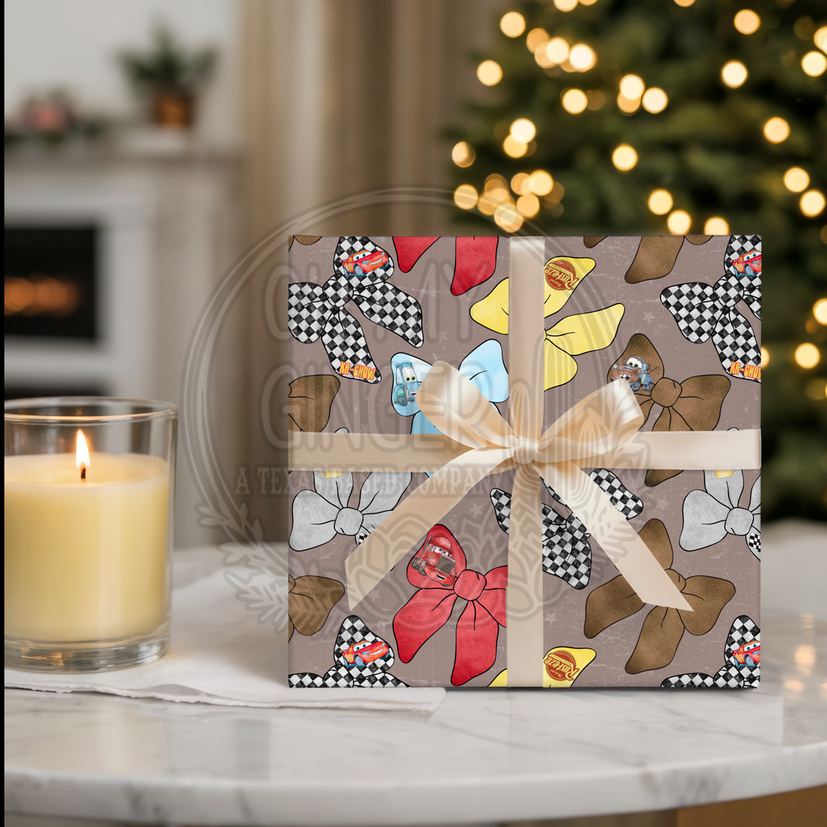 Cars Bows Wrapping Paper