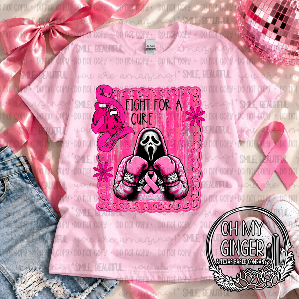Fight For A Cure GF — a Ghostface-inspired figure with pink fight-for-a-cure lettering