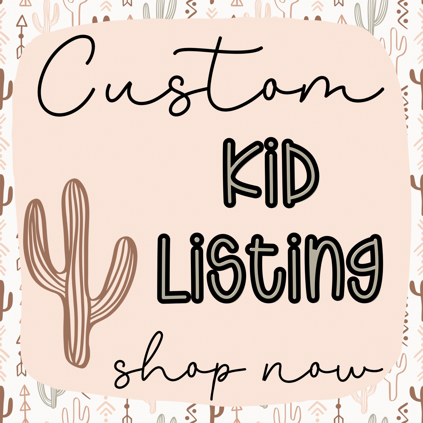 Custom Listing - Kids