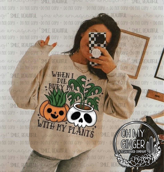 Bury Me With My Plants — potted plants in Halloween-inspired containers