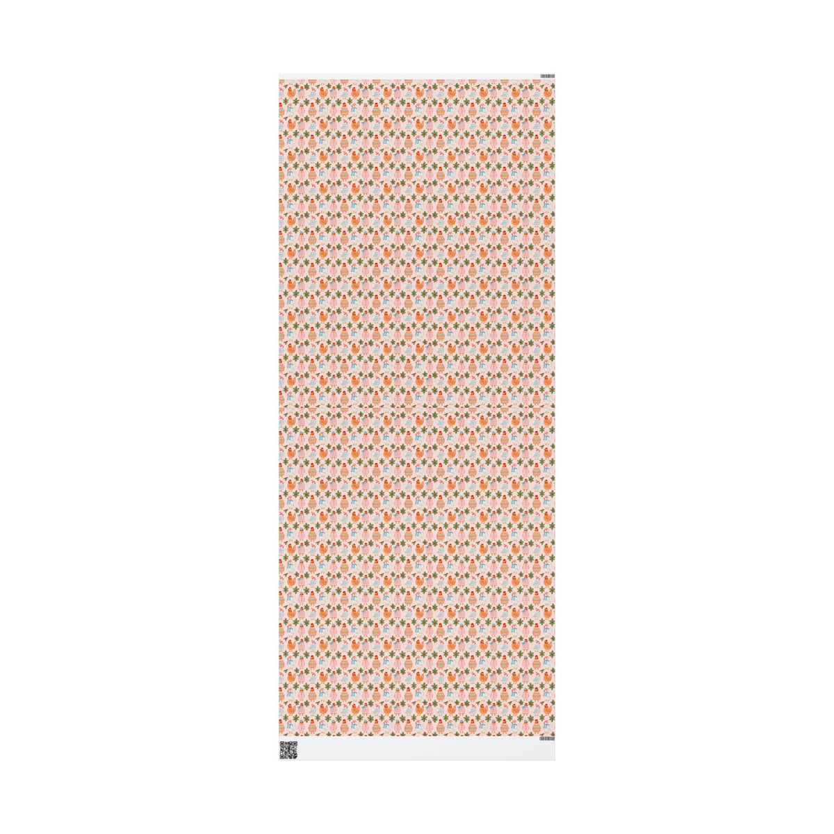 Christmas Chicken Wrapping Paper, Pink Holiday Gift Wrap with Chickens in Sweaters, Cute Farmhouse Christmas Paper