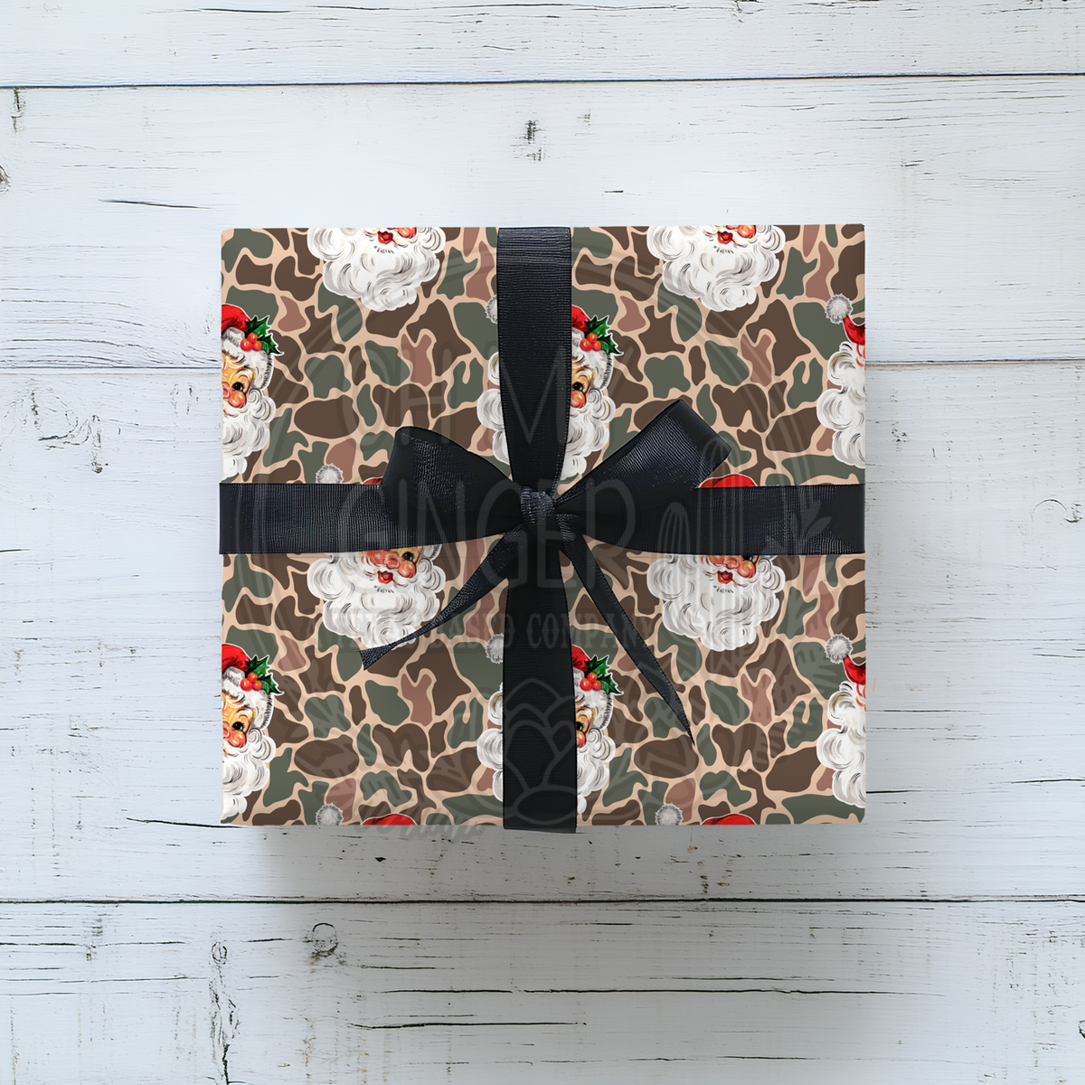 Santa Camo Wrapping Paper