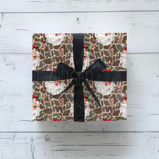 Santa Camo Wrapping Paper
