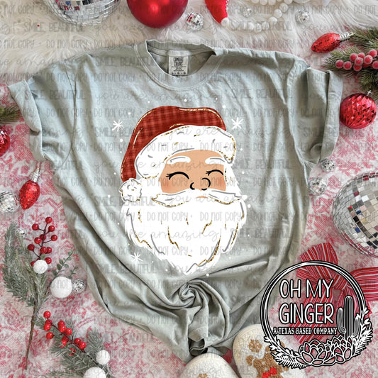 Santa — a smiling Santa face with a red hat and white beard