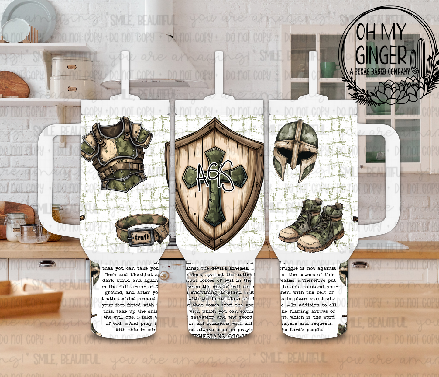 AGS Green Shield 40oz Tumbler
