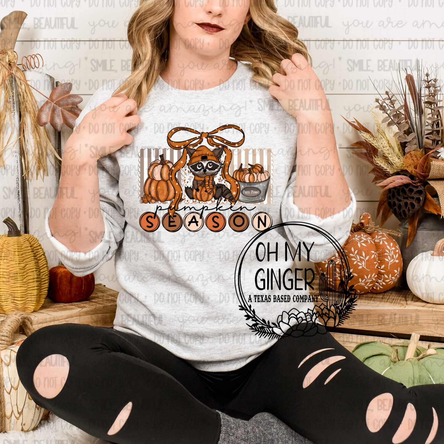 Pumpkin Season Racoon