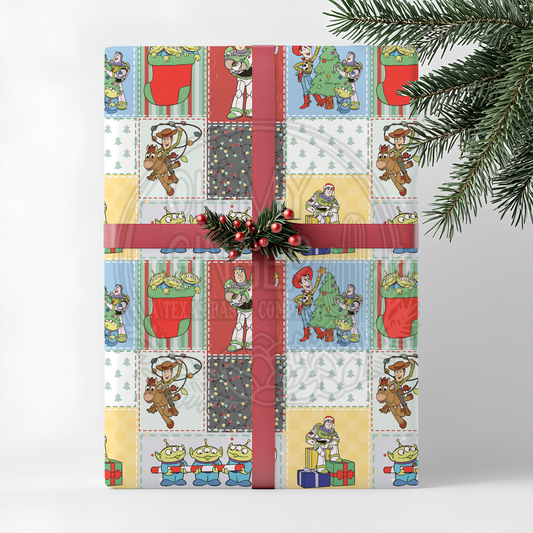 Toy Story Patchwork Wrapping Paper