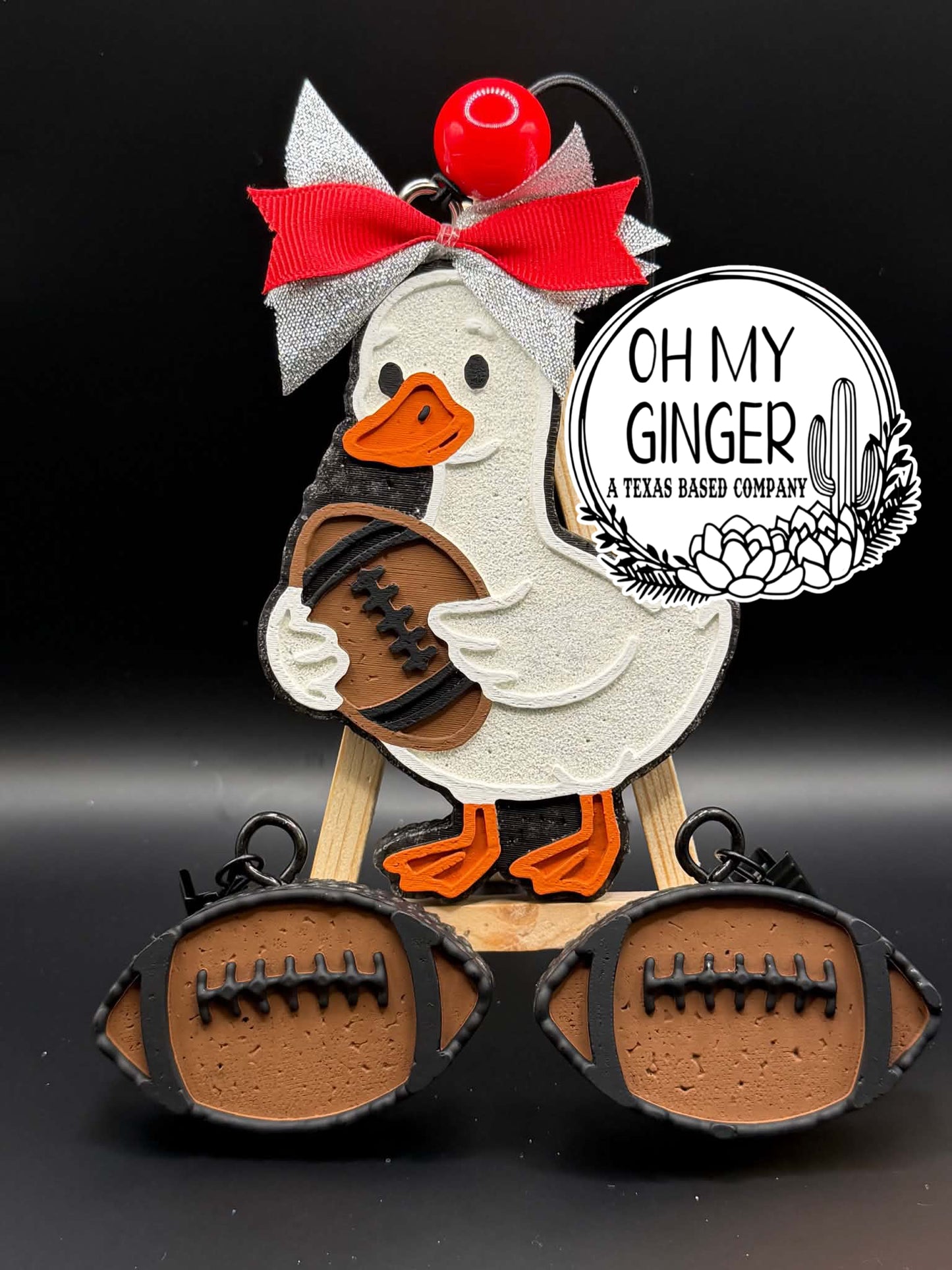 Football Duck w/ Vent Clips - Freshie