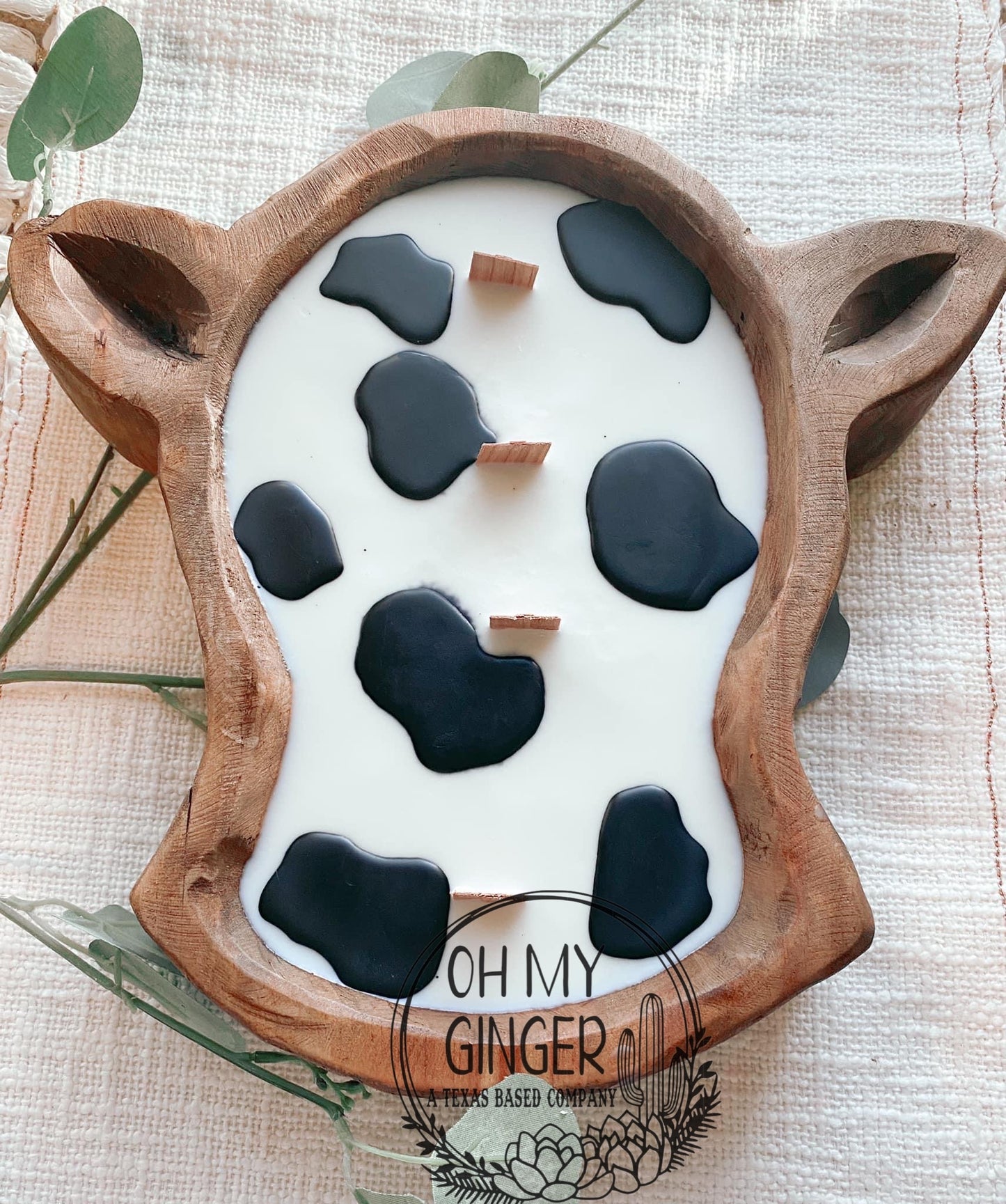 Cow Head Dough Bowl Candle