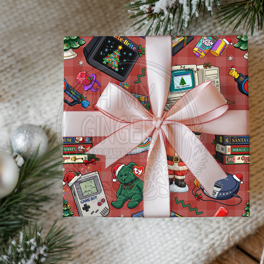 90s Christmas Wrapping Paper