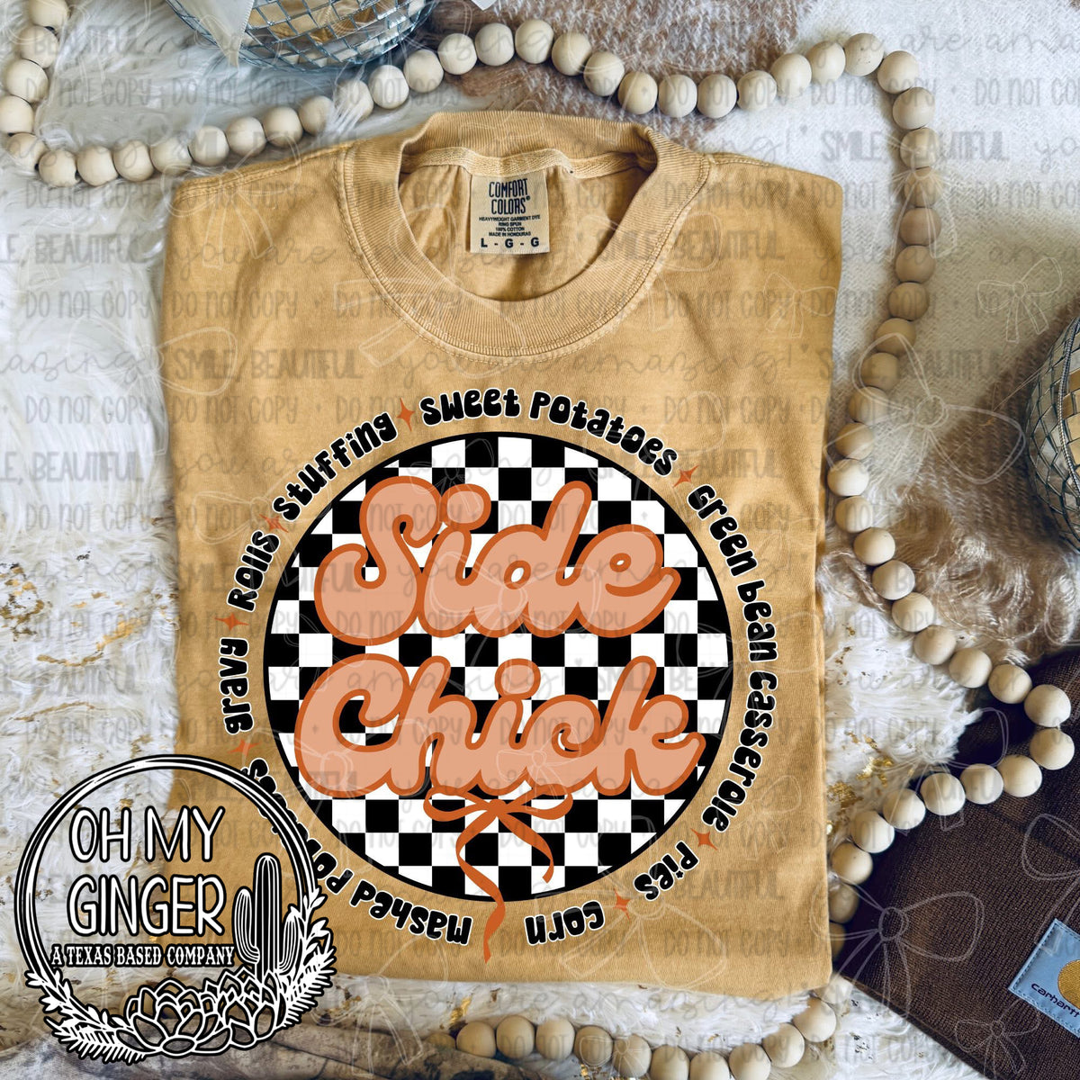 Side Chick - Thanksgiving design featuring a humorous Thanksgiving Side Chick phrase by Oh My Ginger