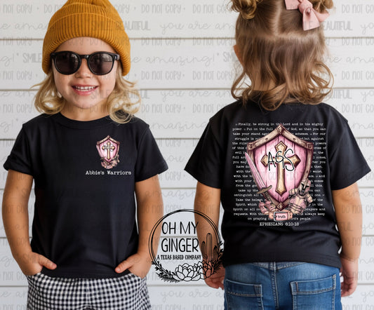 AGS Pink Shield (White Letters) - Kids