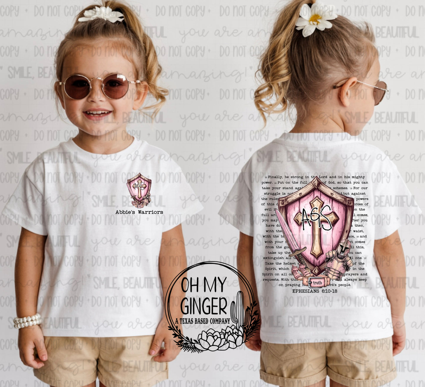 AGS Pink Shield (Black Letters) - Kids