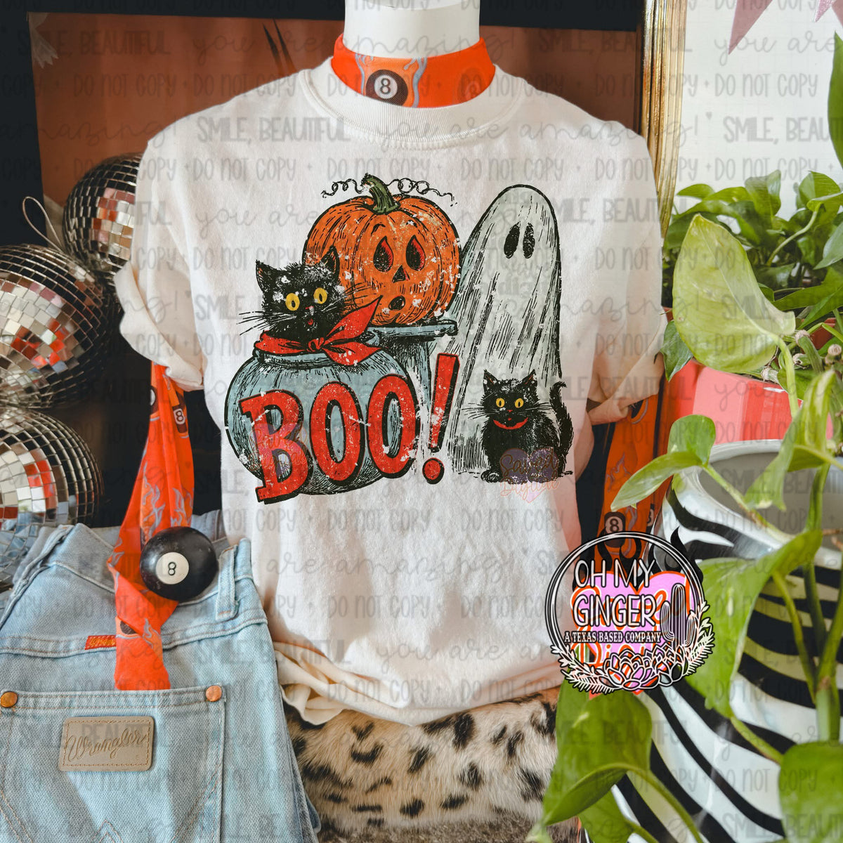Vintage Boo graphic apparel from Oh My Ginger