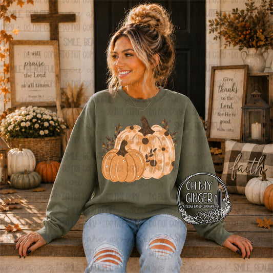 Pretty Pumpkin Duo graphic apparel from Oh My Ginger