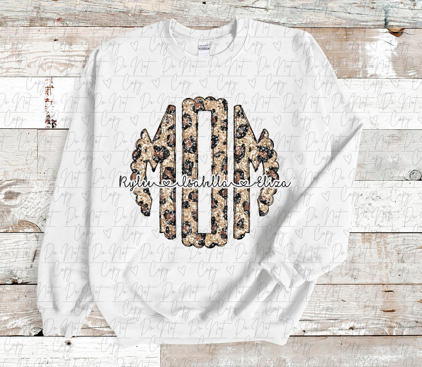 Leopard Monogram Mama Sweatshirt