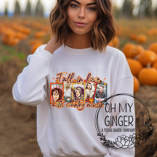 Fall In Love With Country Music Sweatshirt