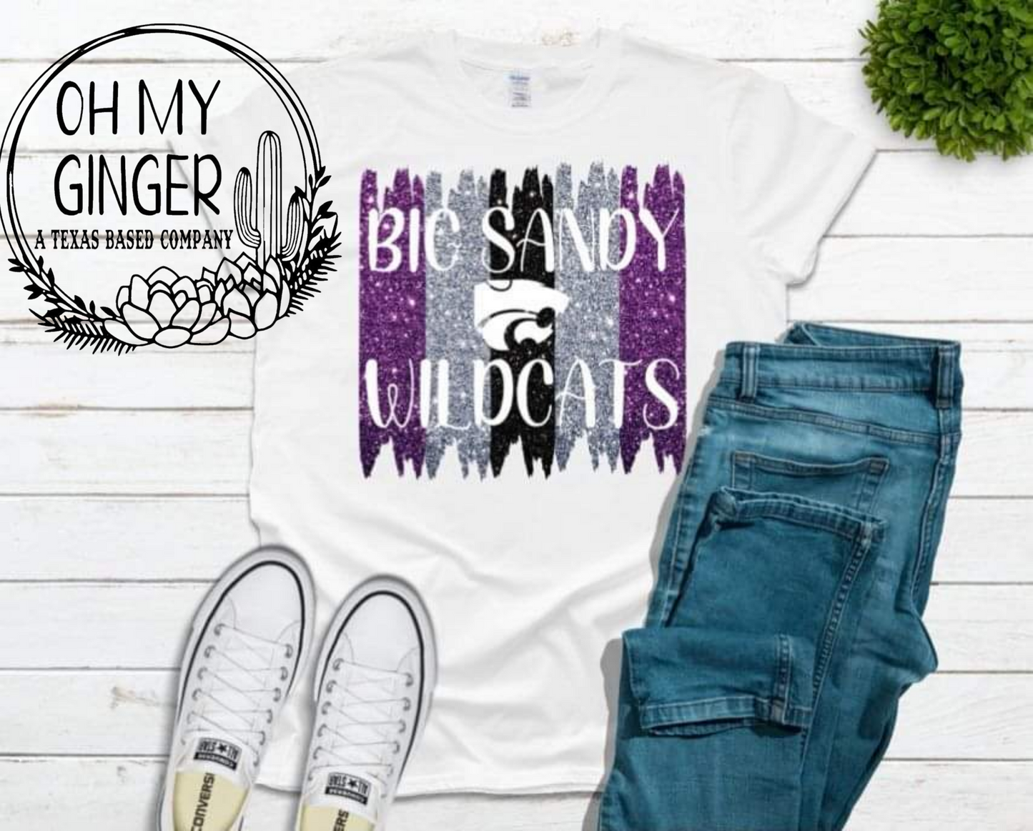 Big Sandy Wildcats School Spirit Glitter